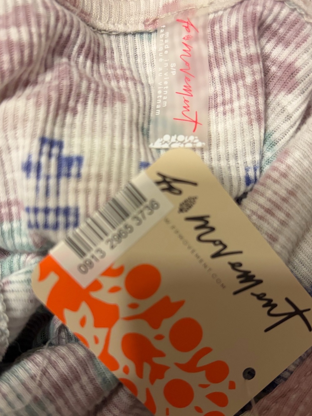 NWT Free People Movement Breathe Easy Fair Isle Hooded Layer Top Small - Picture 6 of 6